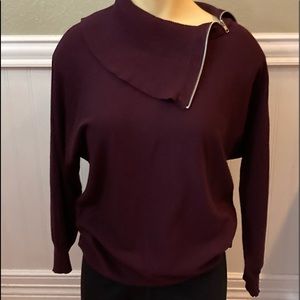 CAROLYN TAYLOR - Beautiful Eggplant, sweater, sz lg